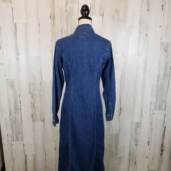 Calvin Klein Jeans Blue Denim Midi Dress - Picture 6 of 10